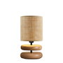 Opviq Lámpara de Mesa de Madera y Bambú Beige